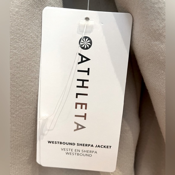 Athleta Westbound Sherpa Jacket. NWT. Color: Abalone Grey. Size: XS. - Picture 8 of 9